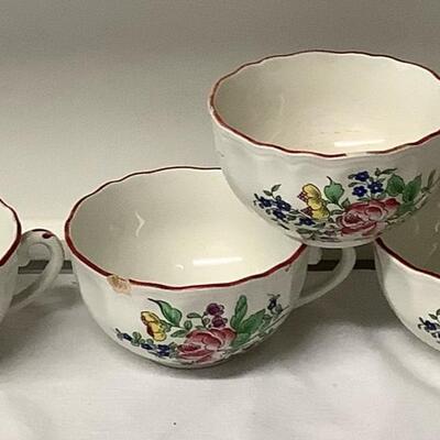 D1217   63 Pieces of Luneville Pottery China