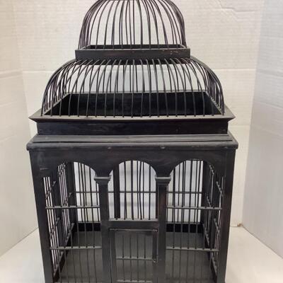 E1226 Painted Wood Decorative Bird Cage