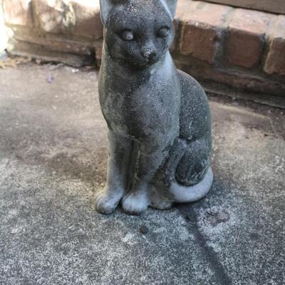Lot #262: Concrete Cat Statue 