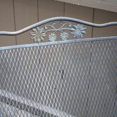 Lot #263: Vintage Wrought Iron Patio Set with Bouncing Rockers 