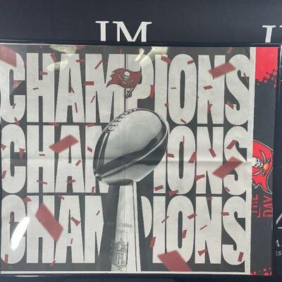 Tampa Bay Buccaneers Super Bowl Champions Article Framed 