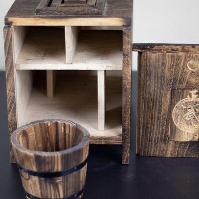 Antique Japanese Tea Box With cup 