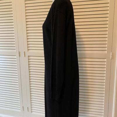 Lot 387 Vintage Black Knit Sweater Dress Bill Brass 100% Merino Wool Size Small