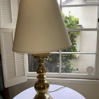 Lot 397 Brass Table Lamp With Shade 36" Tall