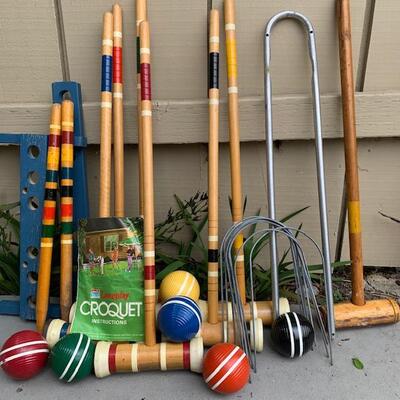 Lot 399 Wooden Croquette Set For 6 Players