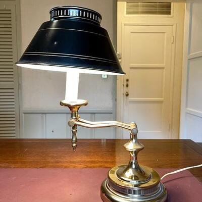 Lot 414 Vintage Desk Lamp Black Metal Shade
