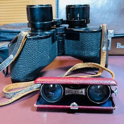 Lot 417 Group Binoculars & Opera Glasses Bushnell Tasco Tosca 4 Items