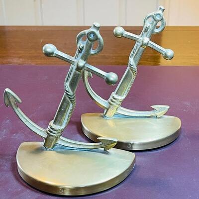 Lot 418 Anchor Bookends & Stanley London Miniature Sextant for Navigation 
