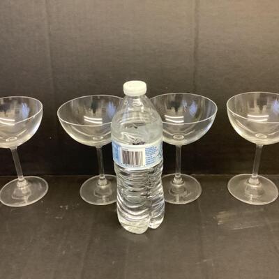 E1237 Set of 4 Crystalex Crystal Champagne Glasses