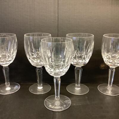 E1247 Set of 5 Waterford Crystal Goblets
