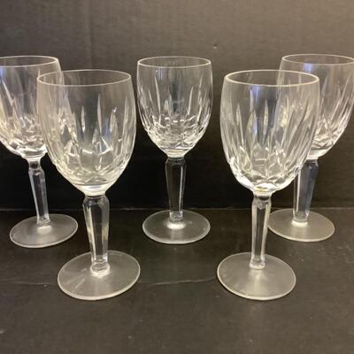 E1249 Set of 5 Waterford Crystal Goblets
