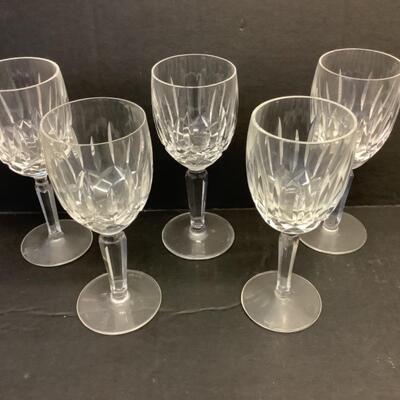 E1249 Set of 5 Waterford Crystal Goblets