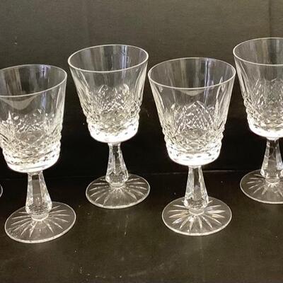 A1252 Set of 4 Waterford Crystal Lismore Water Goblets