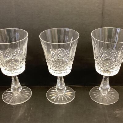 A1252 Set of 4 Waterford Crystal Lismore Water Goblets