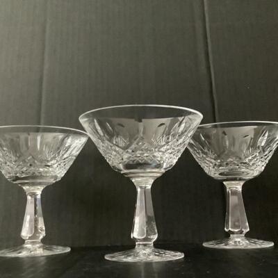 A1253 Set of 4 Waterford Crystal Lismore Sherbet/Champagne Glasses