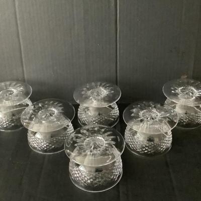 A1254 Set of 6 Waterford Crystal Alana Footed Dessert Bowls