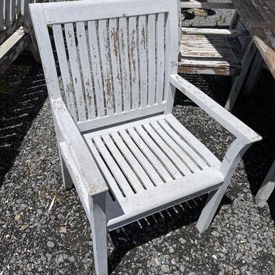 2159-Kingsley Bate Teak Wood Outdoor Table & Chairs 