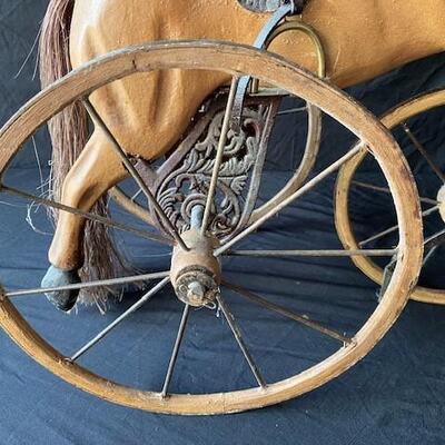 LOT#L9: Victorian Style Child's Horse Tricycle