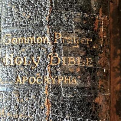LOT#B14: 19th Century Bible and Prayer Book Lot