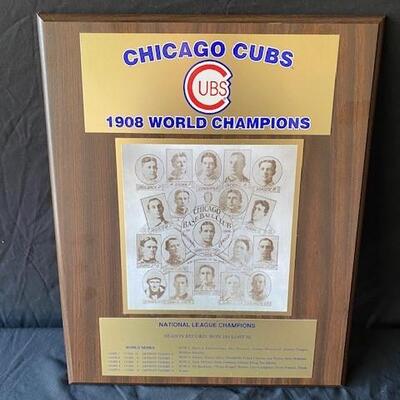LOT#15: 1908 Chicago Cubs Plaque