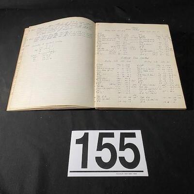 LOT#155: 1942 Believed to be an Astronomy Ledger in Great Detail
