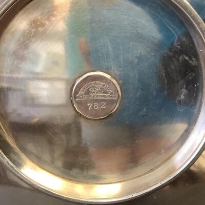D2167 Reticulated Nickel Silver Footed Plate and Meriden Silver Plate Footed Plate