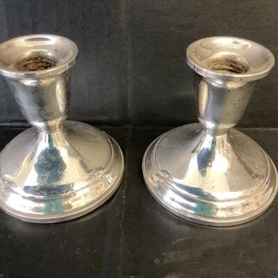 D2171 Pair of Towle Sterling Silver Weighted Candlesticks