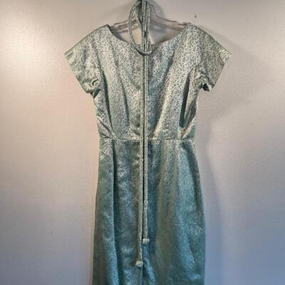 #658 Paisley Dress with Robe Belt 