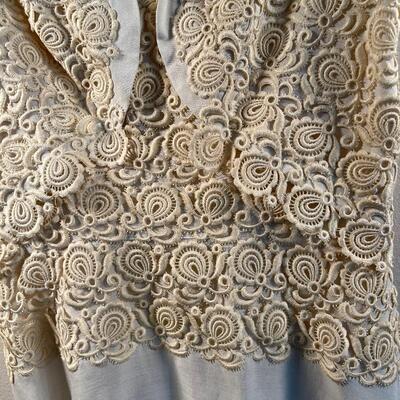 #660 Vintage Edith Small of Los Angeles Cream Lace Dress