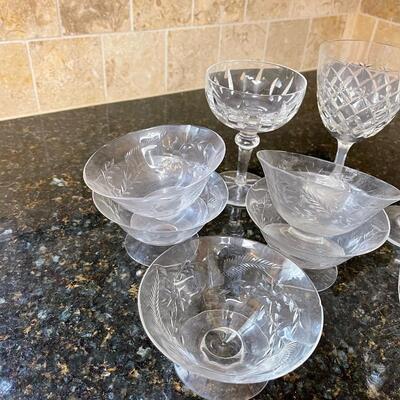 #679 Crystal and Etched Glass Waterford 