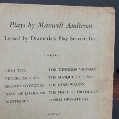 Maxwell Anderson - Joan of Lorraine - Play Book