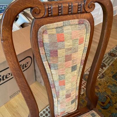 Set of 6 antique custom reupholstered chairs 