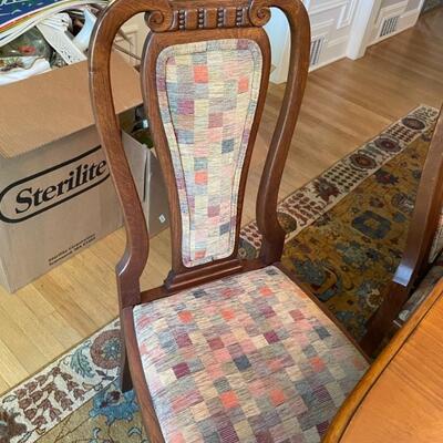 Set of 6 antique custom reupholstered chairs 