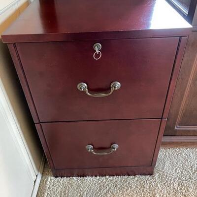 Lot 421 Pressed Wood File Cabinet 2 Drawer w/Key