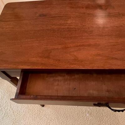 Lot 431 Vintage Wood Entry Way / Hall Table 1 Drawer Refinished