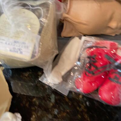 #714 Doll Making Items - Wigs, Heads, Clothing etc.