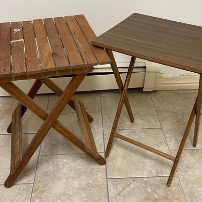 #737 Folding Table and a T V Tray  Brown 