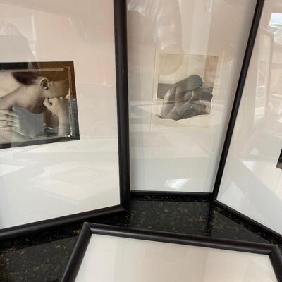#757 (12) Photo Series, Framed, Matted Black & White - Beautiful Lady! 