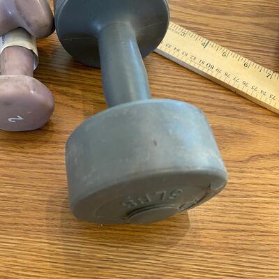 #758 2 weights - (1) 1 pound (1) 5 Pound 