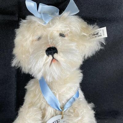 SPECIAL STEIFF WHITE POODLE WAG TAIL HEAD MOVES 12