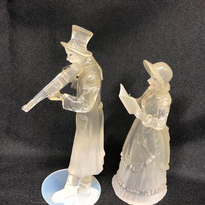 Interesting Plastic Figurines musician & caroler 