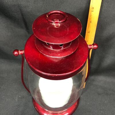 Burgundy Red Lantern with led candle