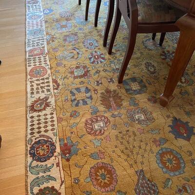 Hand knotted wool rug  