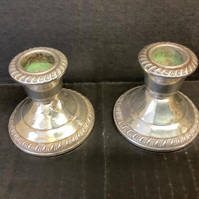 D2179 Pair of Empress Weighted Sterling Silver Candlesticks