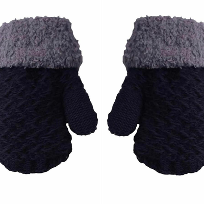 2-Pairs - Toddler Baby Boy Girl Warm Winter Mittens Gloves With Fleece Lining