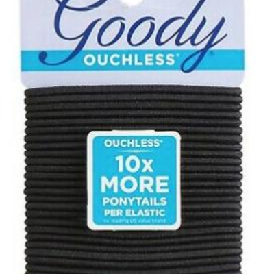 3 Pack - Goody Women's Ouchless 2mm Elastic Hair Ties - Black - 29 Per Pack