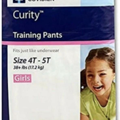 Covidien Curity Training Pants Size 4t-5t 38+ Girls (4 Packs Of 19)
