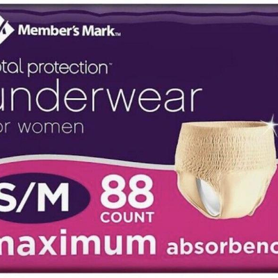 Member's Mark Total Protection Underwear for Women size: Small/Medium (88 ct.)