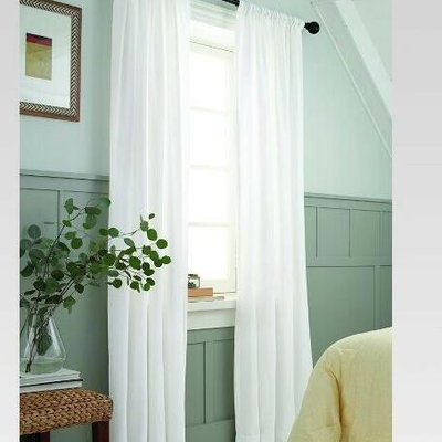 Threshold Light Filtering Curtain Panel - White Farrah - 54