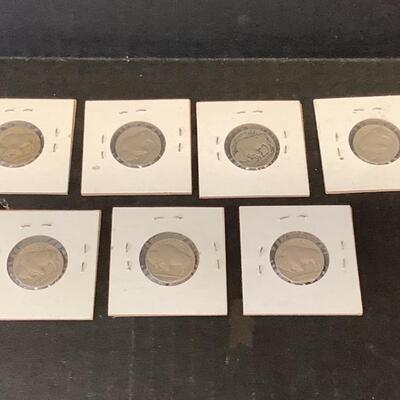 C2185 Seven Indian Head/Buffalo Nickels